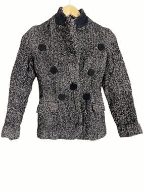 Derek Lam Alpaca Wool Peak Lapel Marled Bouclè Blazer Size 0